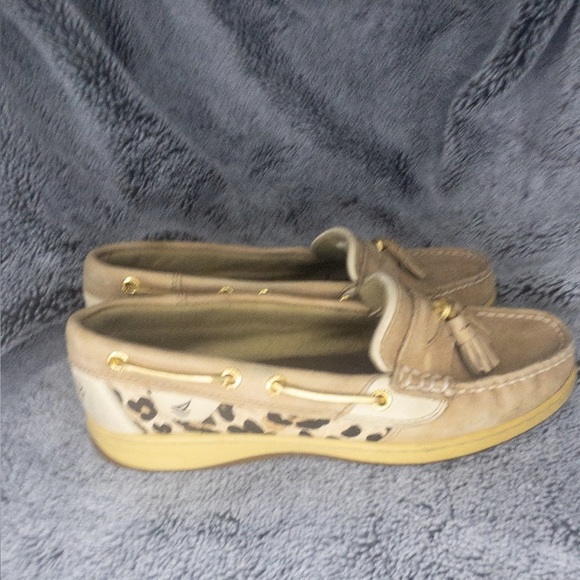 Sperry Top Sider Boat Shoes Women’s 9102341 Size 8M Tan With Cheetah Print - Picture 2 of 6
